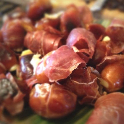 Prosciutto Wrapped Dates Stuffed with Manchego Cheese